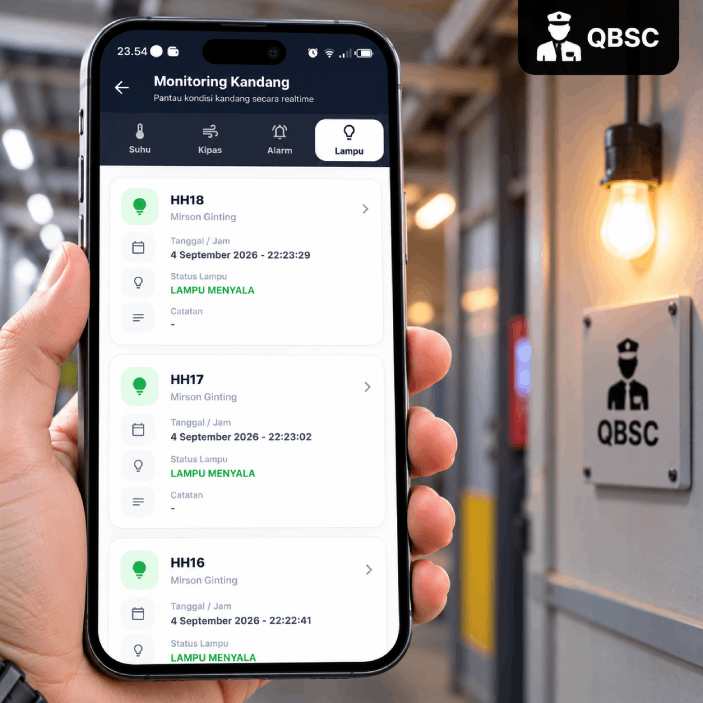 Screenshot kontrol lampu kandang QBSC