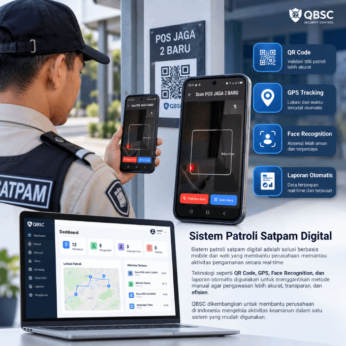 Aplikasi patroli satpam digital QBSC